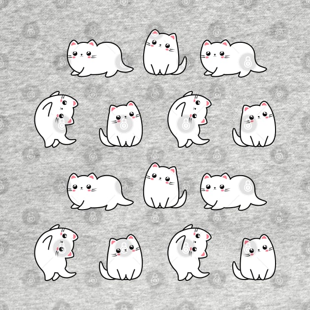 Cut funny cat set. by CraftCloud